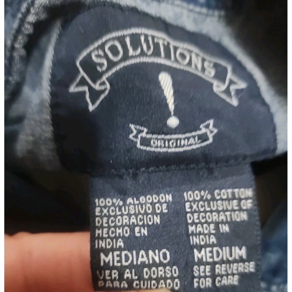 Vintage 90’s Solution Christmas Cat Embroidered Denim Shirt Womens med festive - Picture 11 of 13